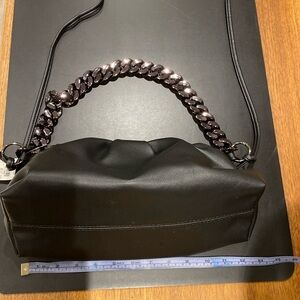 NWT black purse from Laura. Shoulder or crossbody / removable long strap. Vegan